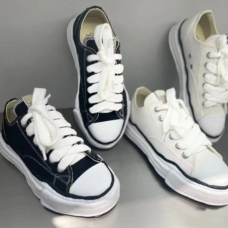 

Top Sss Street MMY Canvas Shoes Dissolve Sole Mihara Lace-up Men's Casual Shoes Yasuhiro Couple Board Shoes Women's Sneakers