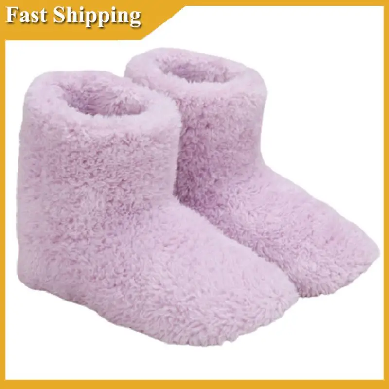USB Charging Warmer Foot Shoe Plush Warm Electric Slipper Feet Heated Washable Hearting Shoes Feet Shoe Fits Sizes 35-39 Durable