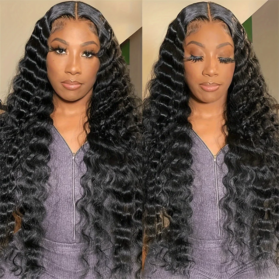 

Pre Plucked Pre Cut 13x HD Lace Front Wigs Human Hair Loose Deep Wave Wig for Beginners 180% Density Wear and Go Glueless Wig