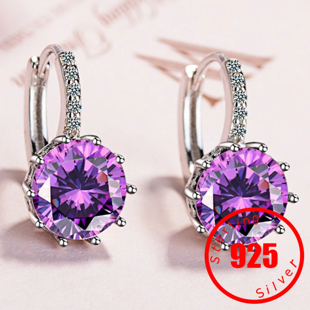 

Роскошные круглые серьги AAA из серебра 925 пробы с фианитами