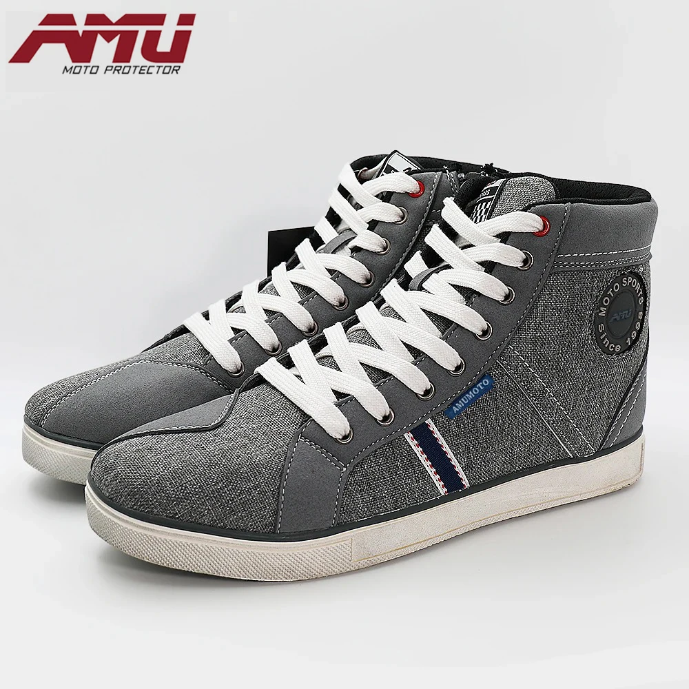 Motorbike boots Leisure Motorcycle Shoes Men'S woman boots shatter-resistant breathable street moto city commuter men