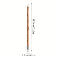 20Pcs Kapibara Round Stick Pencils, Length 7.47inch Cm, with Pencil Lead, for Sketching, Drawing, Marking, Art Supplies, Woodworking Pencils, Stationery, Office Supplies, School Supplies, Stationery Sets, Back-To-School Season 6