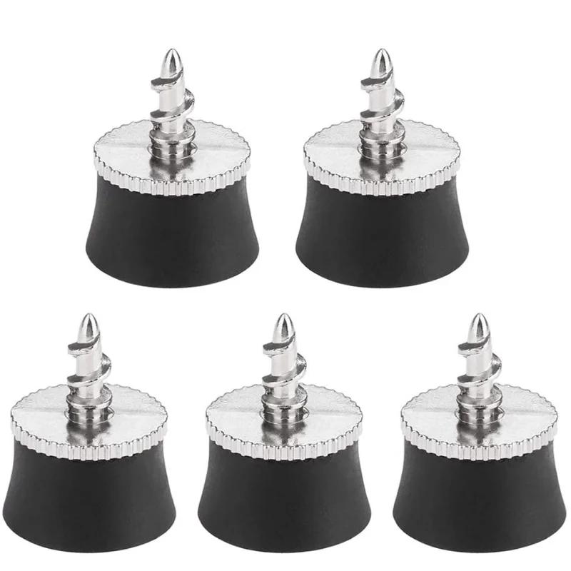 

5 Pcs Golf Ball Pick Up Retriever Sucker Tool Suction Cup for Putter Grip Golf Training Aids, Black