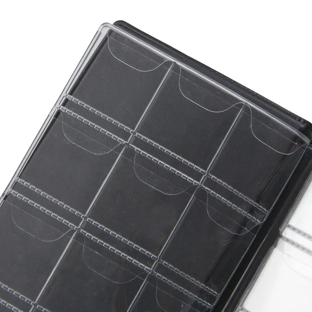 120포켓 휴대용 동전 수집 앨범북 (코인, 캡, 토큰, 메달리온, 배지용) PU 커버, OPP 페이지, 재스퍼 색상, 15x11cm