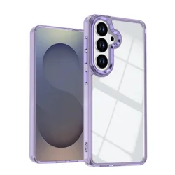 Crystal Clear Non - Yellowing Transparent Acrylic Phone Case - Galaxy A34 (PURPLE)