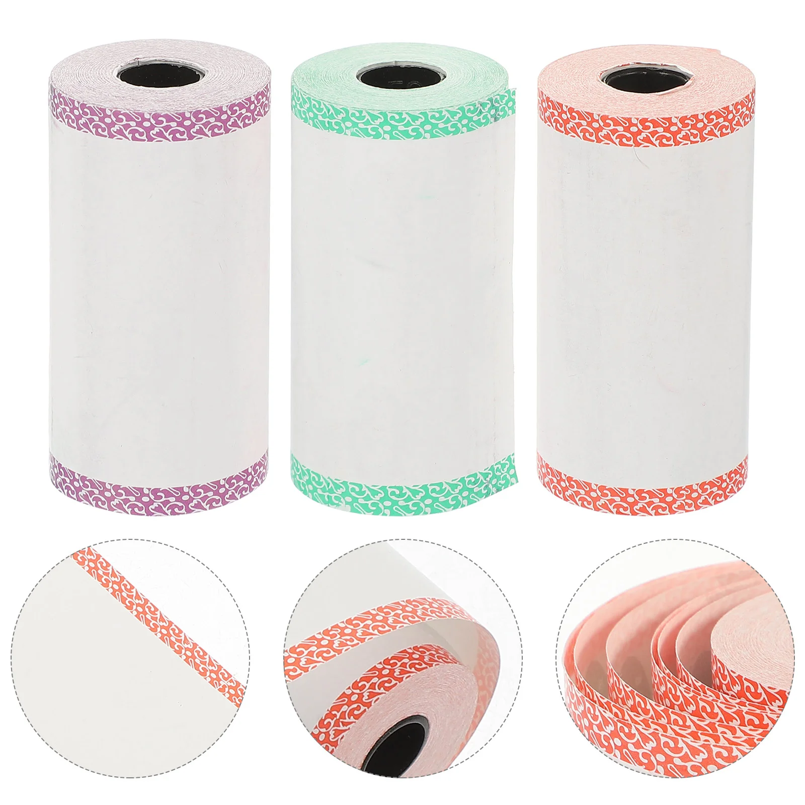 

3 рулона печатной бумаги чеков термальный кассовый аппарат многоцелевой принтер для цветной кромки