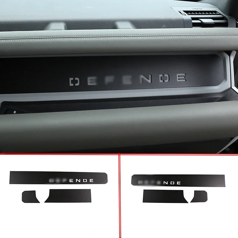 

For Land Rover Defender 110 20-21 Dashboard Panel Trim Central Control Instrument Aluminum alloy matte black 3 Pcs fast ship