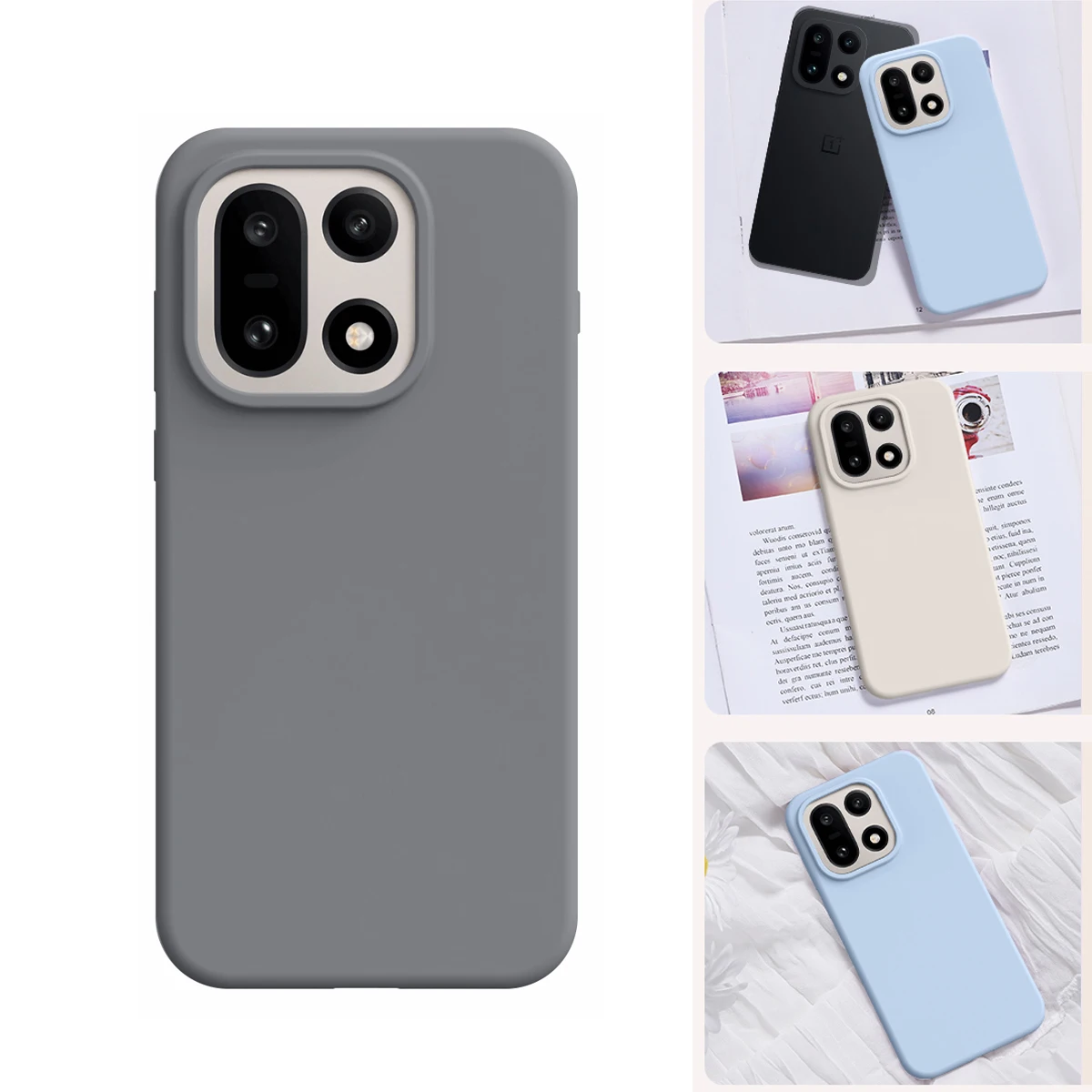 Shockproof Soft Liquid Silicone Case with Slim Fleece Protection Cover - Retail Package