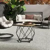 Small Round Coffee Table Set of 2, Modern Coffee Table with Metal Frame, Living Room Table with Easy Assembly, Side End Table 6