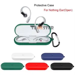 Silicone Protective Sleeve for Bluetooth Wireless Earphones - Durable Case Cover with Hook (Transparent)