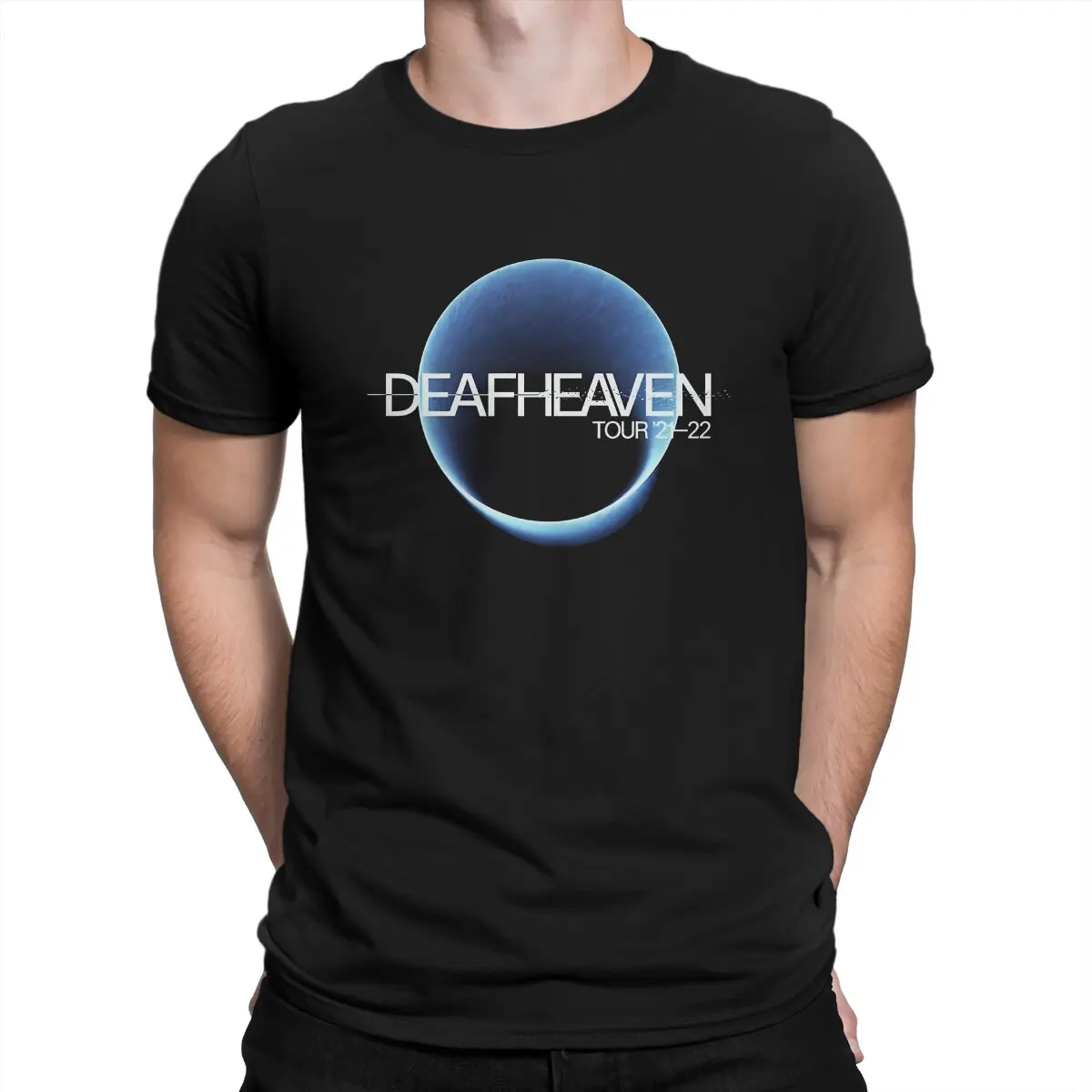 thumbnail image 1 of Camiseta de hombre Deafheaven con el logotipo de la gira, camiseta distintiva, sudaderas Harajuku, estilo hipster, 1 of 7