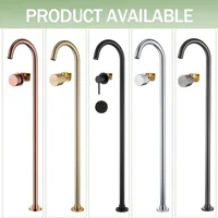 Floor Standing Bathtub Faucet Brass Body Hot Cold Mixer with Handle Rose Gold Independent Faucet Chrome Grey Black 1