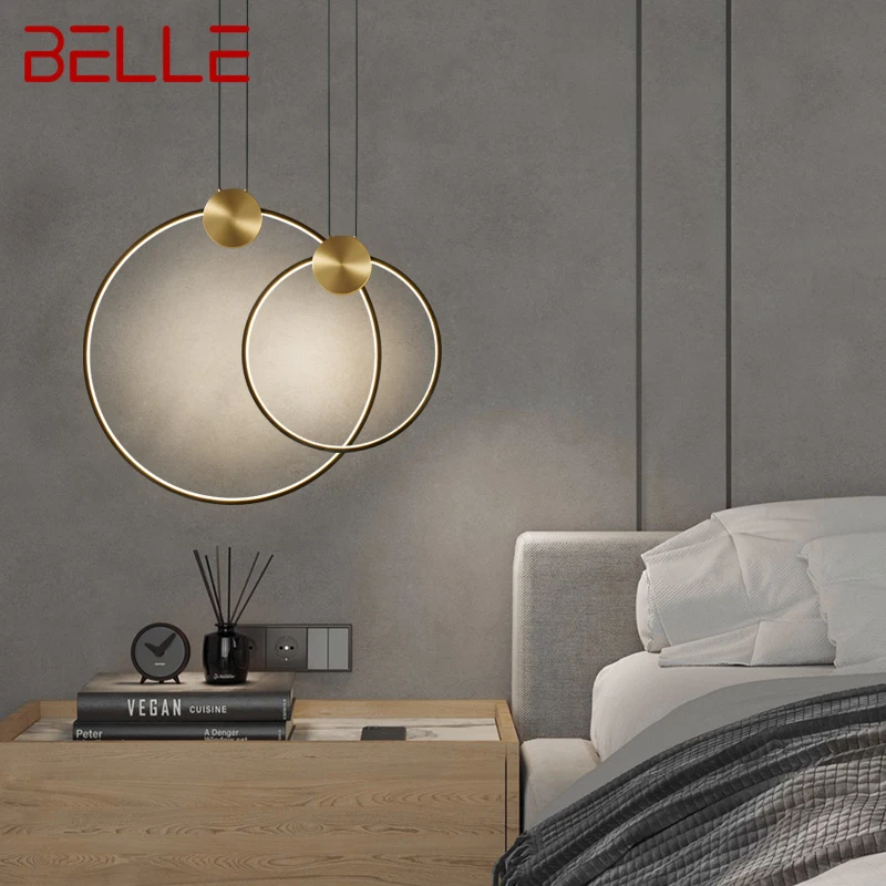 

BELLE Modern Brass Pendant Lamp LED 3 Colors Copper Hanging Lights Classic Creative Decor for Hallway Living Bedroom