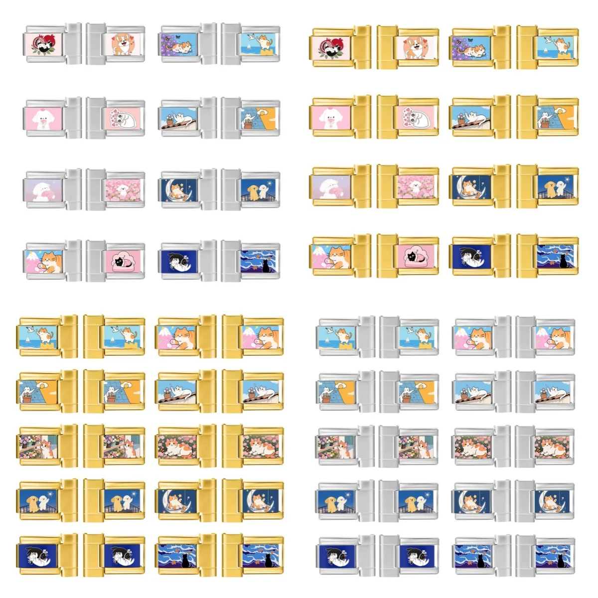 Kawaii Watch Gold Stainless Steel Men Women Accessory