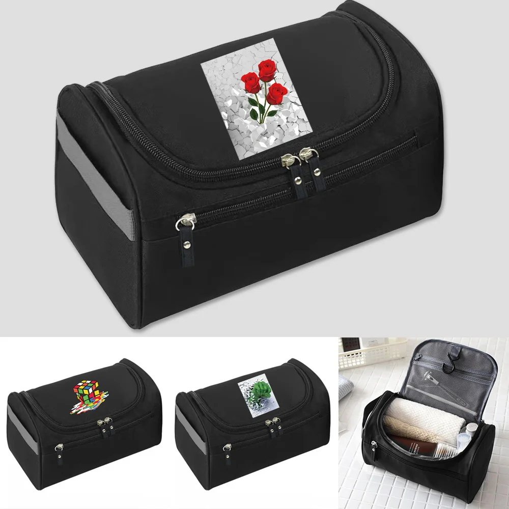 3D Print Makeup Bags High Quality Travel Cosmetic Bag Toiletries Organizer Waterproof Storage Neceser Hanging Bathroom Wash Bag