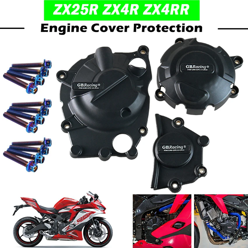 Motorcycles Engine Cover Protection GB Racing For KAWASAKI ZX-25R 