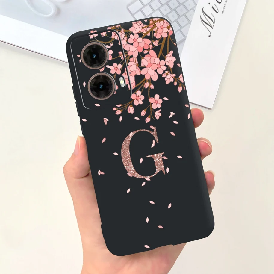 Luxury Initial Letters Soft Silicone Protective Case - Shockproof Bumper Cover