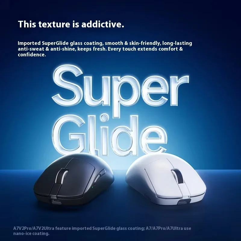MCHOSE A7 V2 Ultra+ 트라이 모드 무선 게이밍 마우스 경량 Paw3950 42000DPI 500MAh PC Esports 노트북 게이머 액세서리용