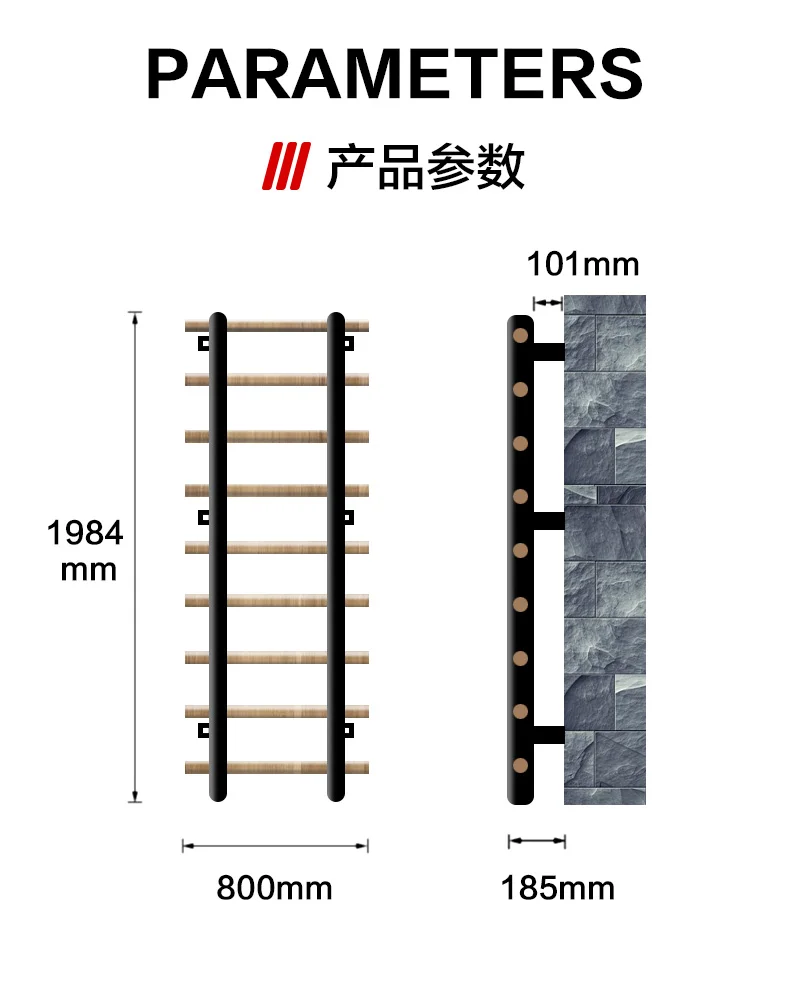Description Picture 2 of itemHome Fitness Equipment Indoor Training rib Frame, Climbing and Dance Room, Leg Pressing Stretching, Single Parallel Bar