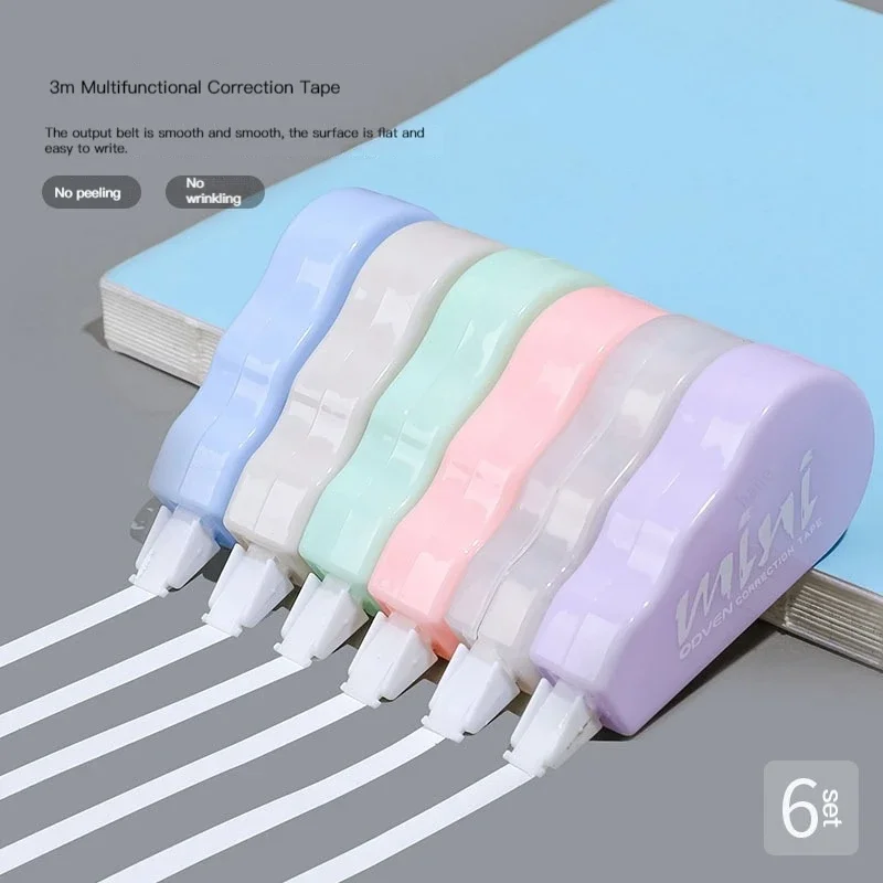6Pcs/pack Correction Tapes Promotional Gift South Korea Stationery Cute Girl Portable Mini Tape Set School Office Supply 1