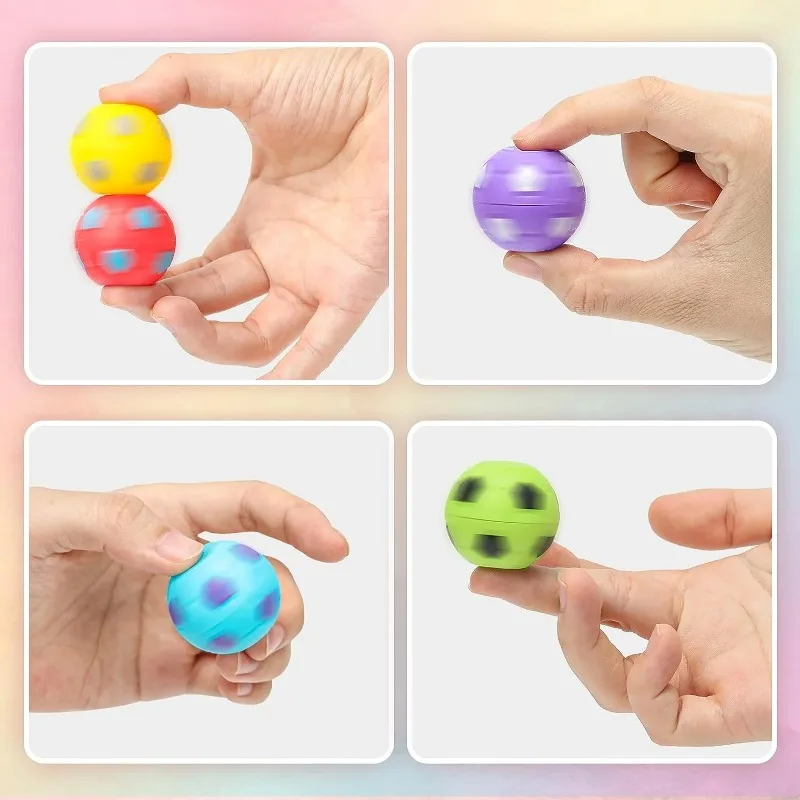 Portable Rotatable Soccer Finger Stress Ball Mini Fidget Spinner Toy for Kids Soccer Themed Party Favors Fun Activity Gift