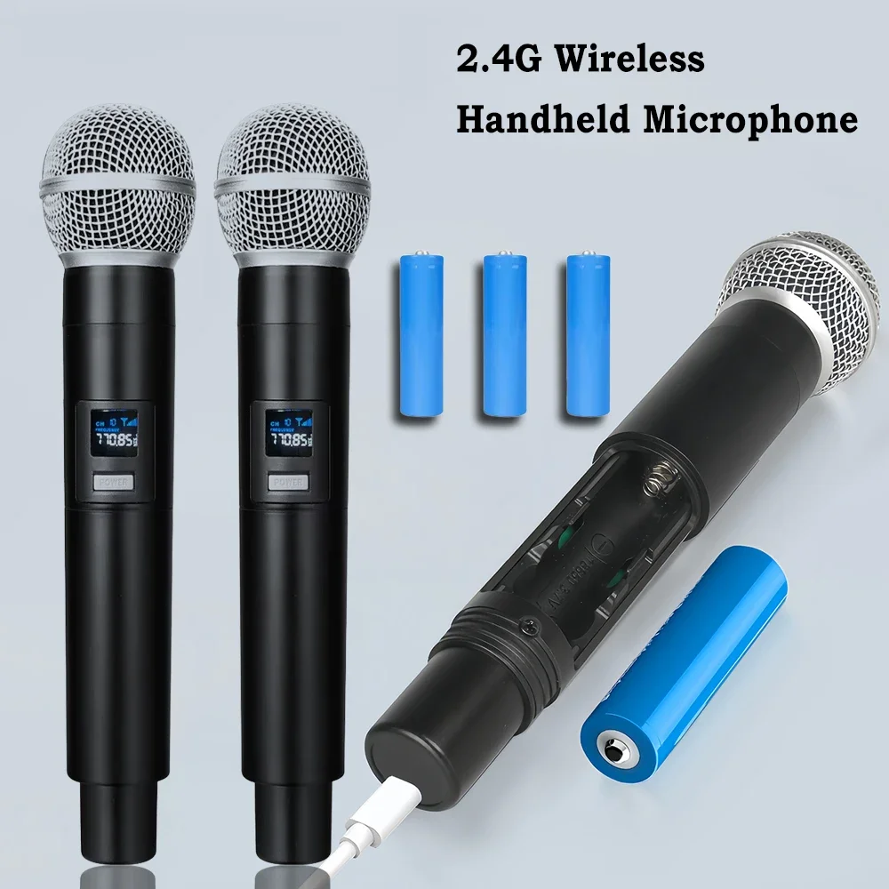 2.4G 무선 마이크 다이나믹 핸드헬드 마이크 충전식 마이크 회의용 노래방 라이브 웨딩 파티용