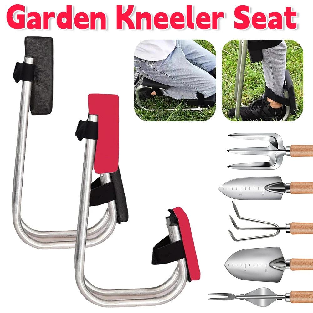 Garden Kneeler Seat Wearable Kneeling Stool Protecting Knee Pads Seat Portable Garden Knee Stool Farm Work Gardening Tool