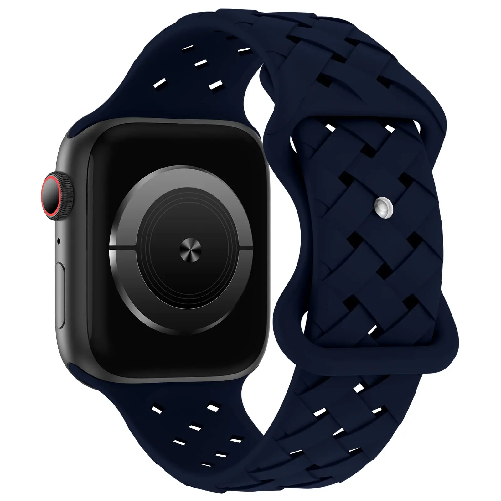 Breathable Sport Braided Silicone Watch Strap - Stylish and Comfortable Accessory