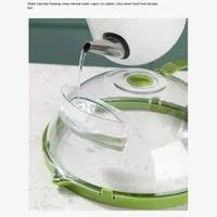 Couvercle alimentaire pour micro-ondes, protection transparente contre les éclaboussures pour micro-ondes avec cuiseur vapeur et poignée, couvercle de conservation de la fraîcheur, Gadgets de cuisine 4