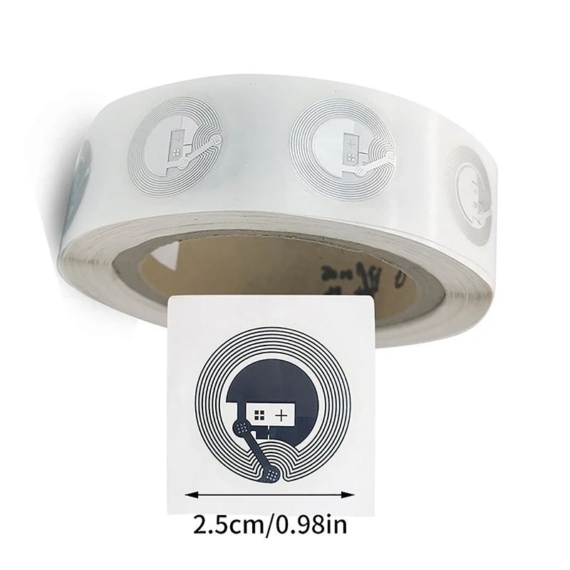 10개 투명 NFC 태그 213 스티커 프로토콜 ISO14443A13.56MHz 213 범용 라벨 RFID 태그 및 모든 NFC 휴대폰
