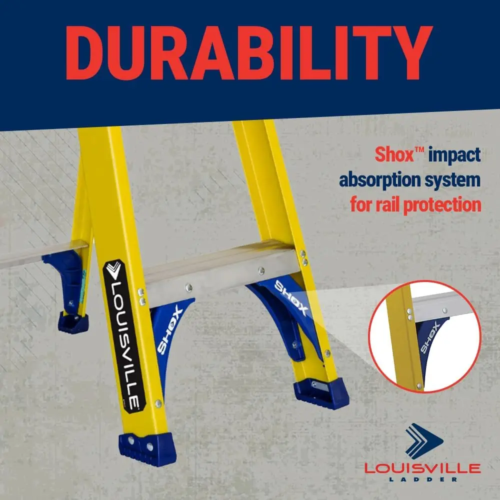 8-Foot Fiberglass Step Ladder, 250-Pound Load Capacity, Type I, FS2008