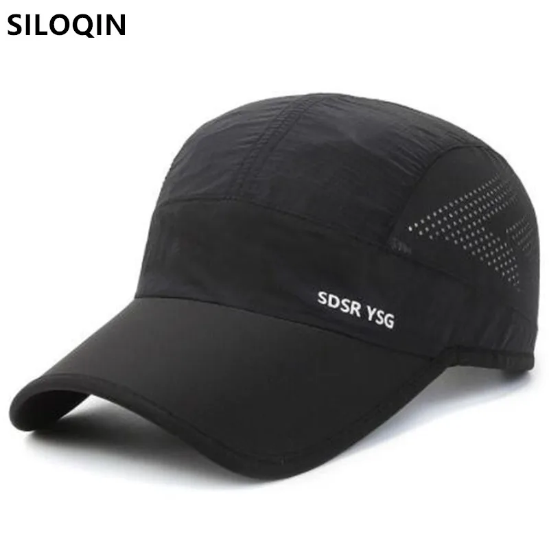 

SILOQIN Snapback Cap New Summer Men Women UV Protection Mesh Breathable Baseball Cap Sports Cap Anti-UV Travel Hat Couples Cap