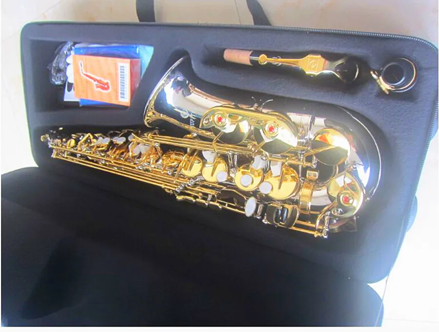 Jupiter JAS 1100SG Alto Eb Tune Saxophone Brass Nickel Silver Plated Body Gold Lacquer Key Music Instrument E-flat Sax with Case