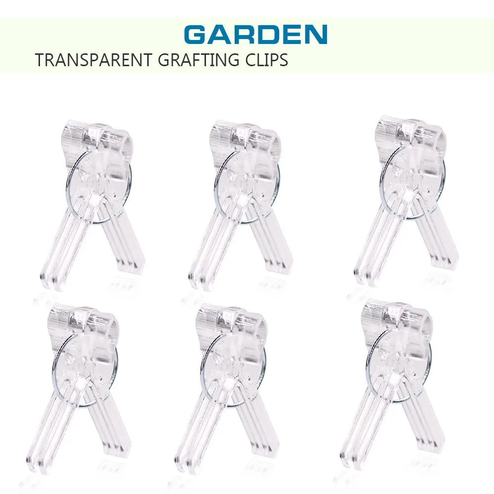 Plastic Plant Supports Plant Clips Plastic Plant Clips Plant Stem Support Plant Support Stick Plant Support Connector Flower Stem Holder 20-100PCS Plastic Grafting Clips Watermelon Garden Plant Support Vegetable Flower Vine Stalks Fix Grow Stands Gardening Supplies