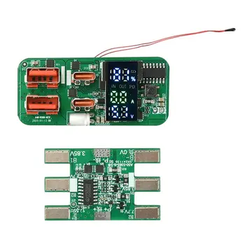 Modulo di ricarica ABKN-DIY PD45W 3S Scheda madre power bank a ricarica rapida bidirezionale con display a LED di protezione della batteria