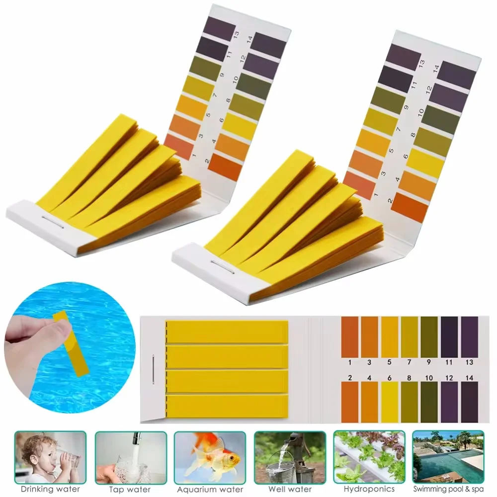 IKEME 160 Strips PH Test Strips For Water 1-14 pH Litmus Paper Test Soil Acidity For Aquarium Measuring Instruments