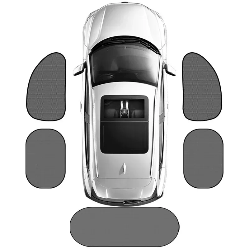 Universal Car Sunshades Foldable 1-5Pcs Auto Side Window Rear Windscreen Mesh Sunshade Cover Car Windshield Accessories Exterior