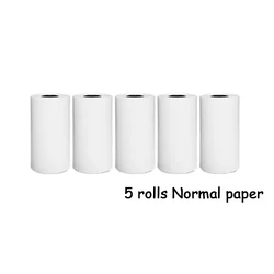 Wireless Portable Mini Thermal Printer, 203dpi Photo & Label Printing, USB Rechargeable (Paper 5pcs)