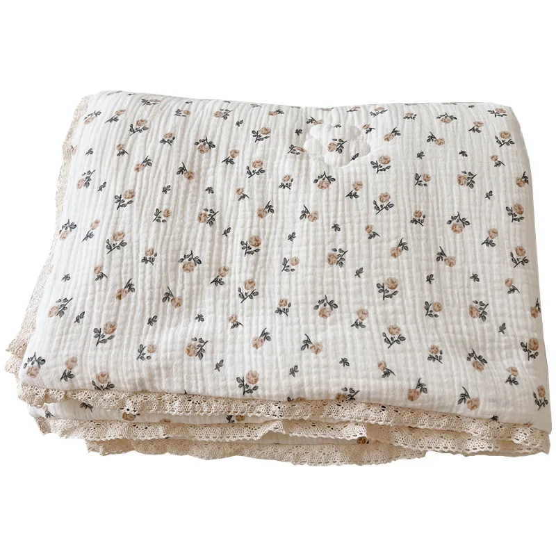 Newborn Ins Style Small Fresh Broken Flower Pure Cotton Soybean Fiber Summer Quilt Baby Single Washable Air Condition Quilt
