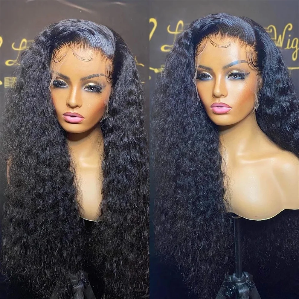 

13x6 Deep Wave Lace Front Human Hair Wigs Pre Plucked Brazilian Hd 13x4 Wigs For Black Women Curly Transparent Lace Frontal Wigs