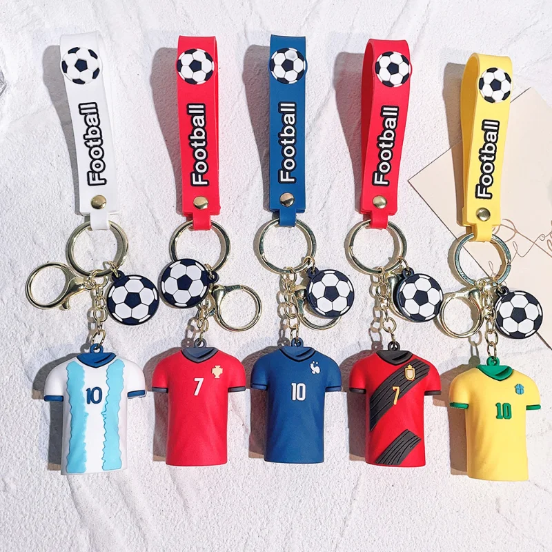 1PCMiniFootballJerseyKeychainNo7No10PlayersJerseyPendant