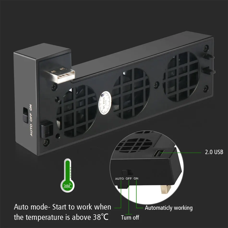 NEW Cooling Fan Cooler Control for X Box Xbox One X Console Controller USB Gadget DC 5V Ventilator Refrigerator Ventilador Fan