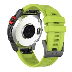 Sports Silicone QuickFit Wrist Strap - 20mm, 22mm, 26mm - Garmin Enduro 3 2 (Green)