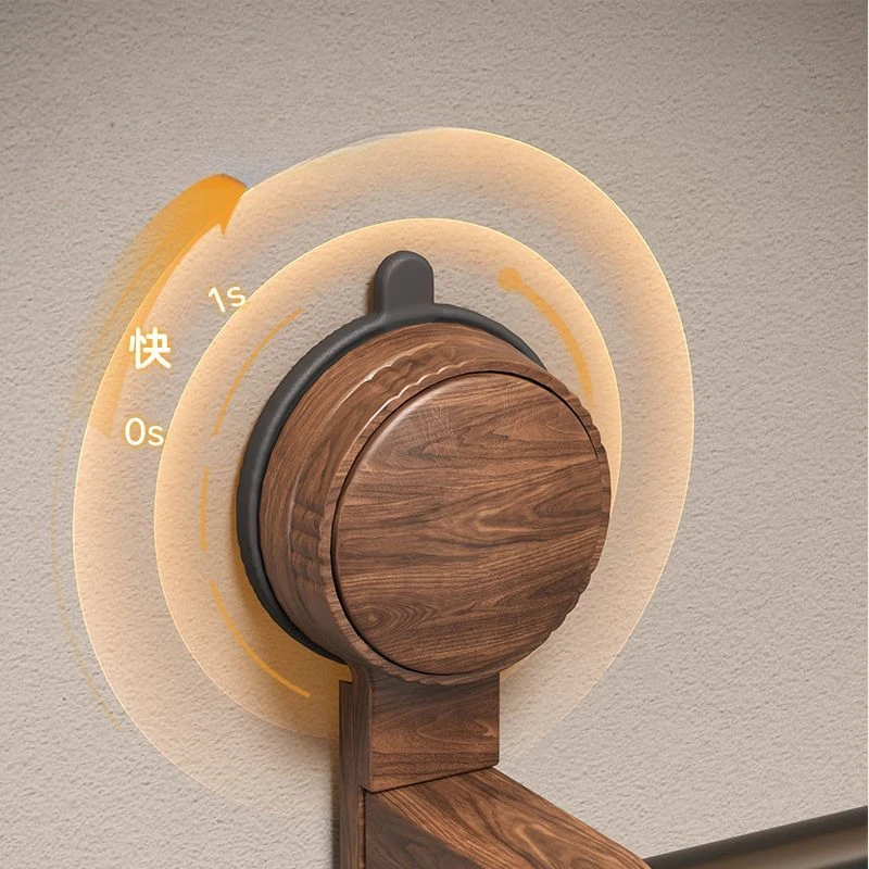 Suction Cup Walnut Towel Rack Perforation-free Wall Hanging Bathroom Towel Ring Bathroom Rack