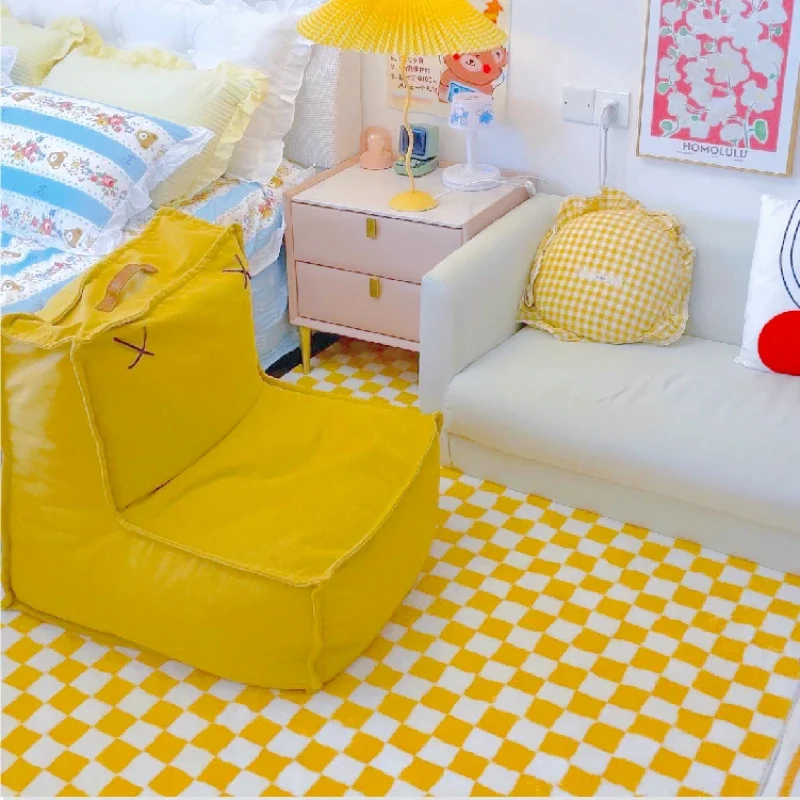Fabric Carpet Checkerboard Pattern Living Room Large Area Minimalist Plaid Bedroom Rugs Furry Home Decoration Rug plush rug decorative carpet silk wool rug plush carpet imitated cashmere carpet