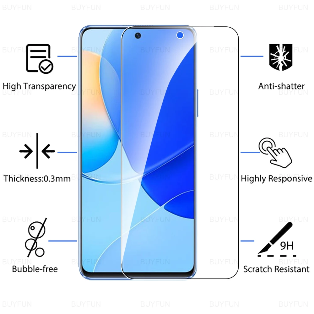 Фото Взрывозащищенное стекло для Huawei nova 9 SE 6,78 дюйма, 4 шт., закаленное стекло для экрана Hauwei nova 9SE SE9, Защитная пленка для крышки №2