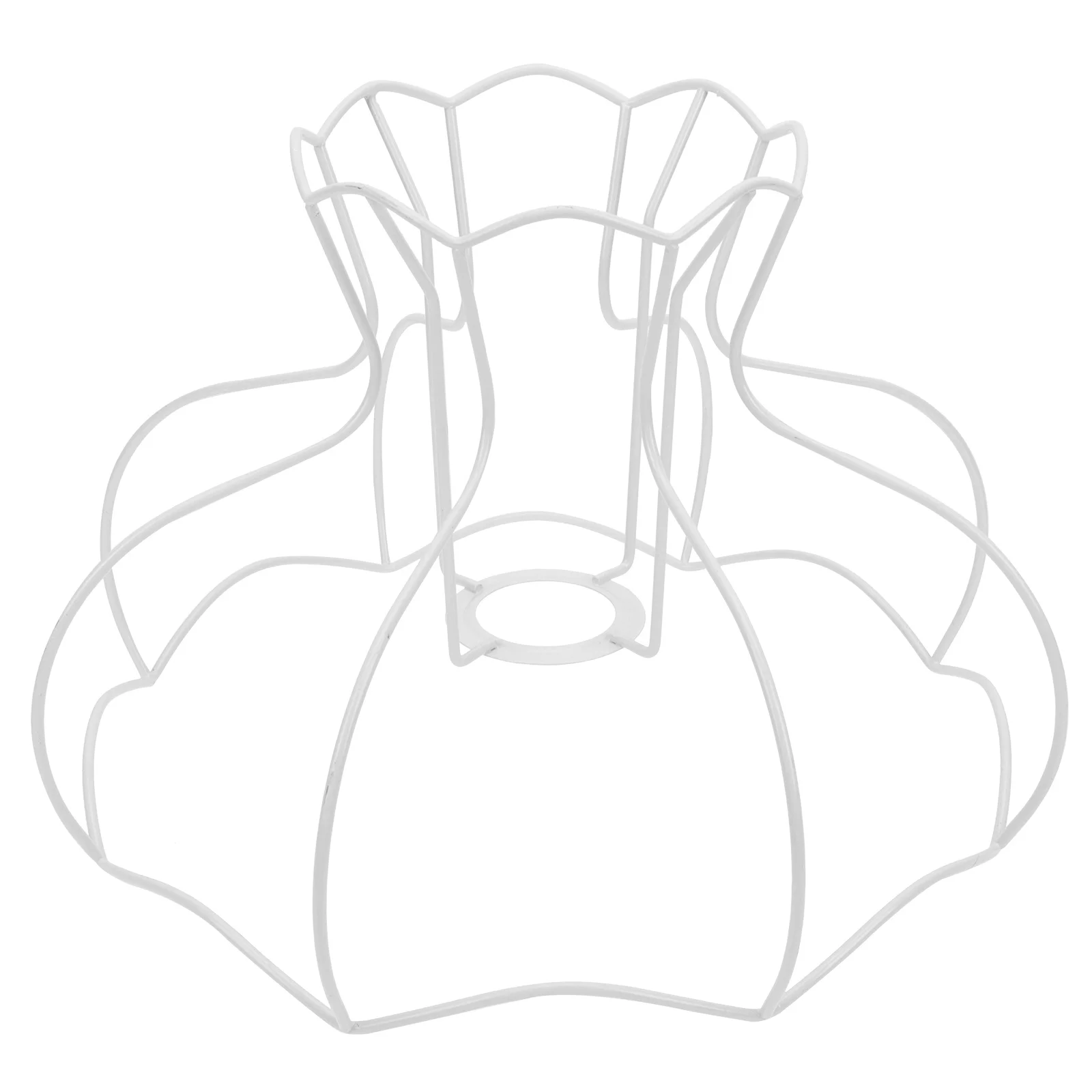 

Wire Lamp Shade Frame Iron Lampshade Frame Scallop Dome E27 Light Bulb Guard Shade Cover Lighting Accessory
