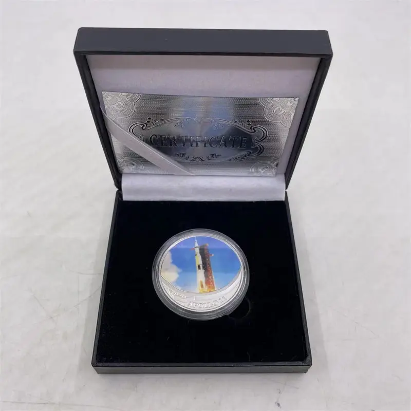 10個入り 有名なアポロ11号月面着陸50周年記念銀貨 月面初上陸記念品