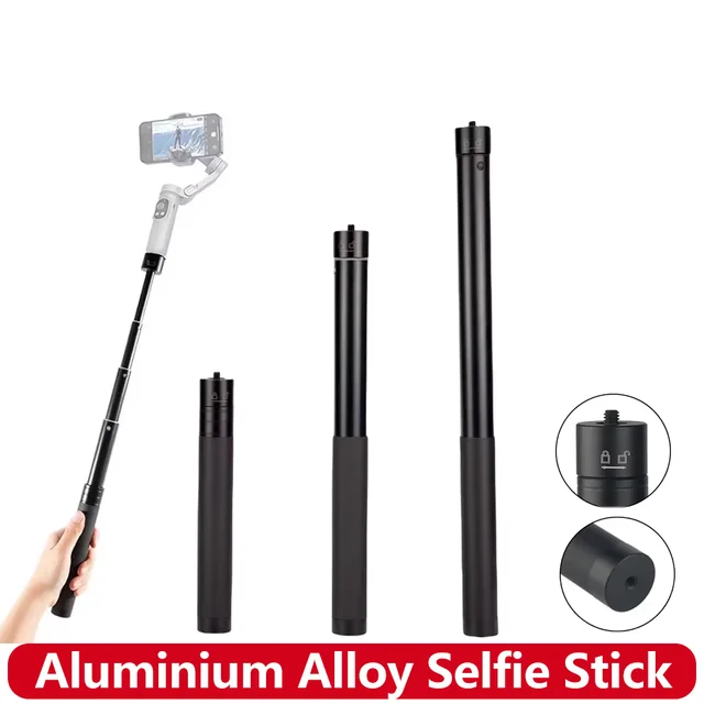 Aluminium Alloy Selfie Stick Pole Extension Monopod For GoPro Hero 13 12 11 10 9 8 7 Insta360 SJCAM AKASO DJI Osmo Action Camera