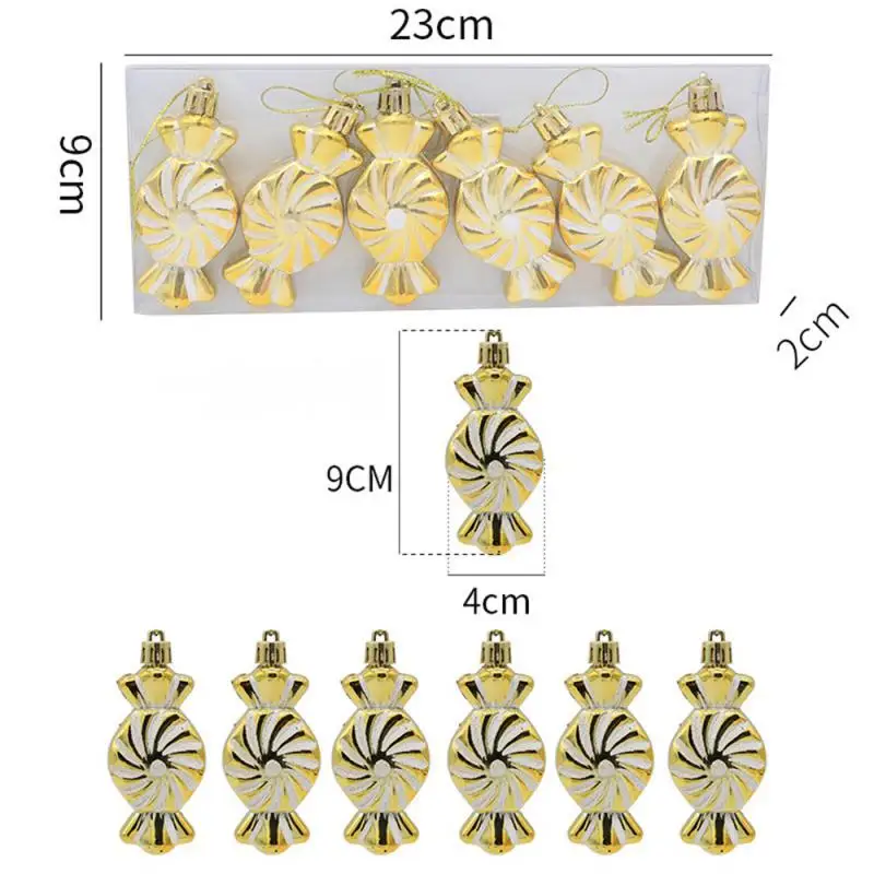 thumbnail image 1 of piezas de piruletas navideñas con forma de bastón de caramelo, adornos colgantes para árbol de Navidad, decoraciones navideñas para el hogar, regalo de Año Nuevo 2024, 1 of 5